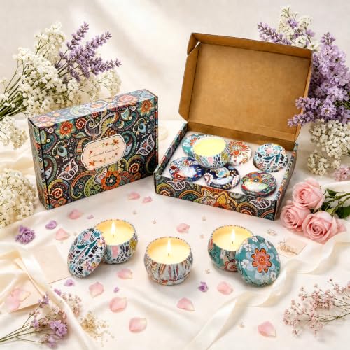 Duftkerzen Geschenkset 6St, Natürliches Sojawachs Aromatherapie Kerzen – Bild 3