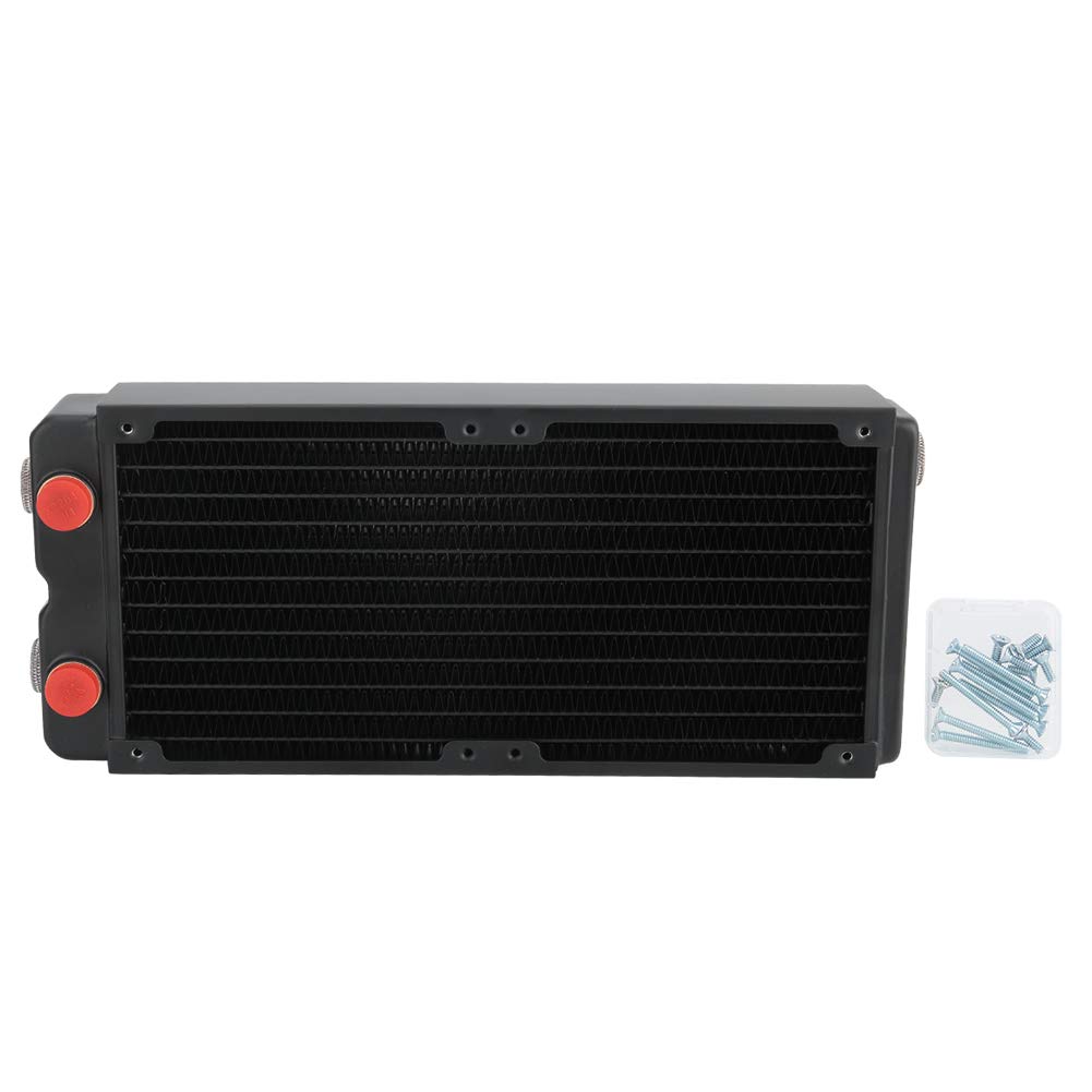 Hidyliu Disipador de Calor de Refrigeración por Agua Diseño de Cobre Duradero Enfriador de CPU de Alto Rendimiento para Juegos y Dispositivos de Belleza 240 Mm