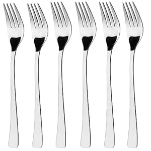 GRÄWE Tafelgabeln 6 Stück, Essgabel aus rostfreiem Edelstahl, handpoliert, spülmaschinengeeignet – Serie Würzburg