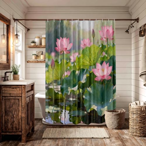 Rideau de douche long et large imperméable avec œillets Batmerry - 4