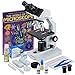 AmScope B100C-SP14-CLS-50P100S-WM Binocular Biological Microscope 40X-2500X with Extensive Slide Preparation Kit and Book