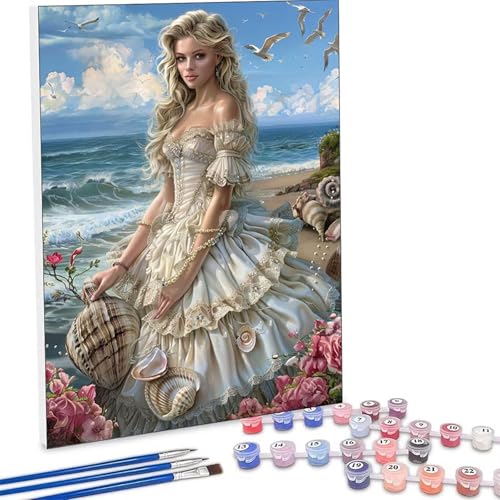 �������G ���� �����L�b�g�ɂ��G�� �� Paint by Numbers DIY�y�C���g ��l�� ���S�� �q���p �ȒP�ɓh��� �A�N�������ʊG�̋� ��| ��� ��H�| �L�b�g 3�̃y�C���g�u���V��1�̃Z�b�g�̃A�N�����痿���g�p �z�[�� �I�t�B�X���� 