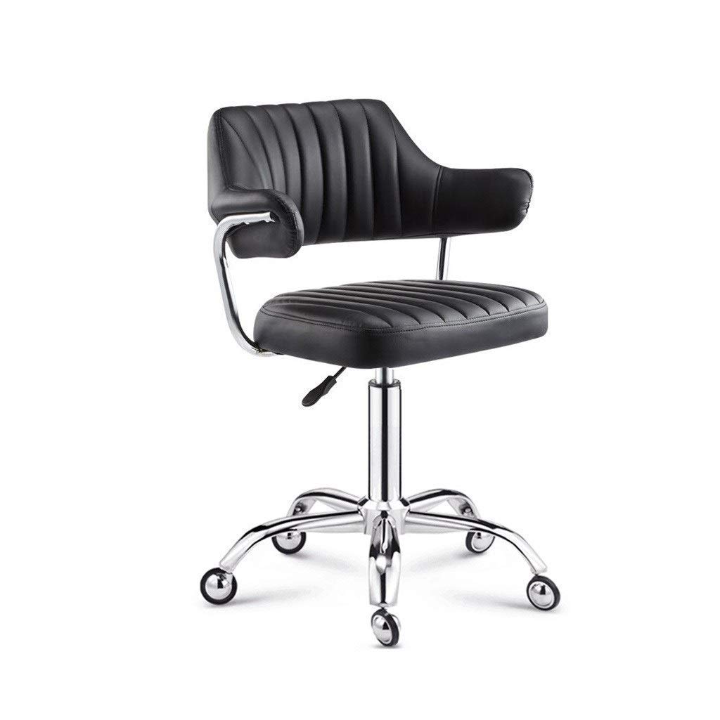 Chaise de bureau MU pivotante en éponge épaisse et dossier large noir
