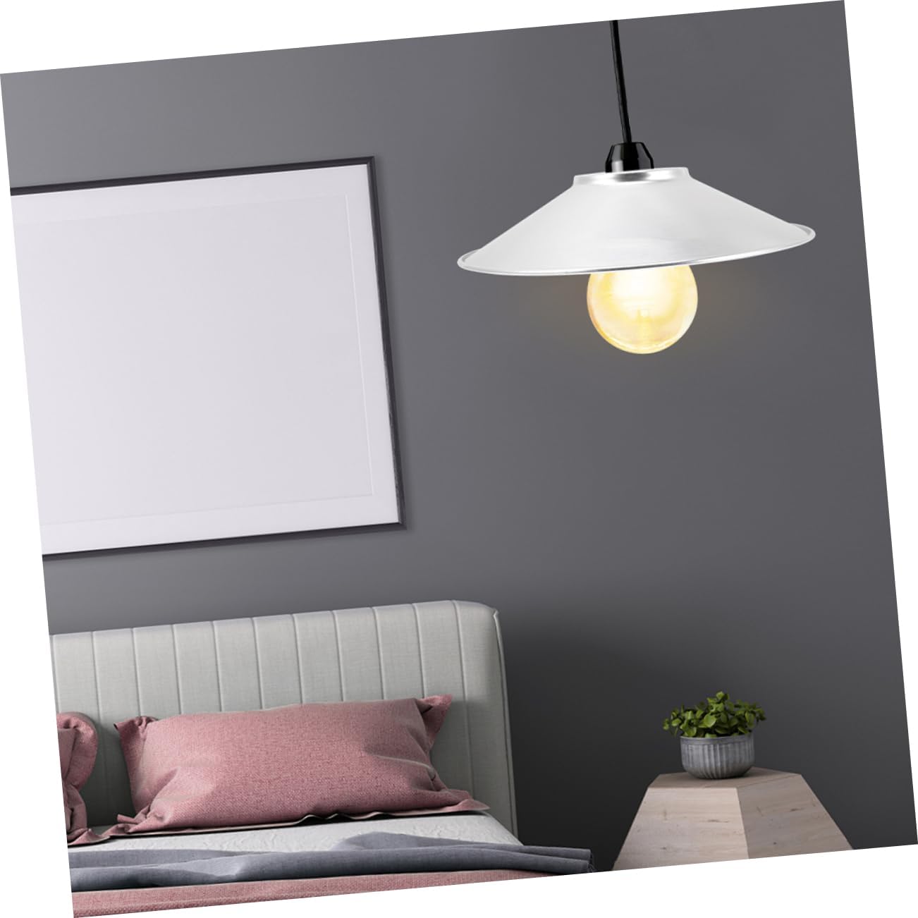 Mikinona Aluminum Lamp Shade Cover Small to Medium Size Waterproof Reflective Decorative Lampshade for Bulb Industrial Use