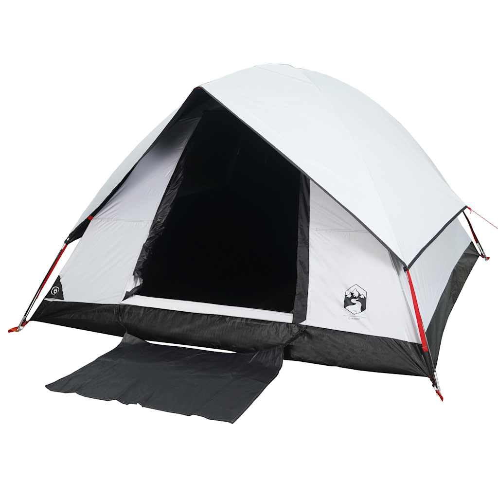 Kuppel-Campingzelt Personen Grün Wasserdicht mit E-Anschluss, Polyester PU-Beschichtung, 215x150x, leichtes Trekkingzelt für Outdoor Wandern, Camping, Festival