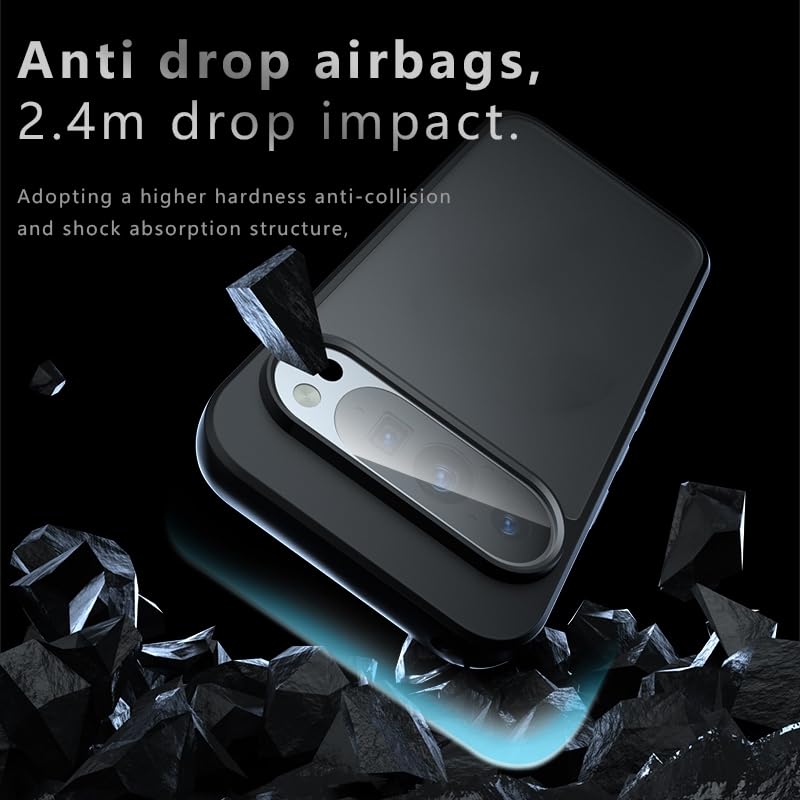 Image of Phone Case for Google Pixel 10 Pro XL, Matte PC+TPU Cover, Air Bag Corner Protection, Anti-Fingerprint, Never Turns Yellow, Micro Arc Edge, Skin-Friendly Feel, Black