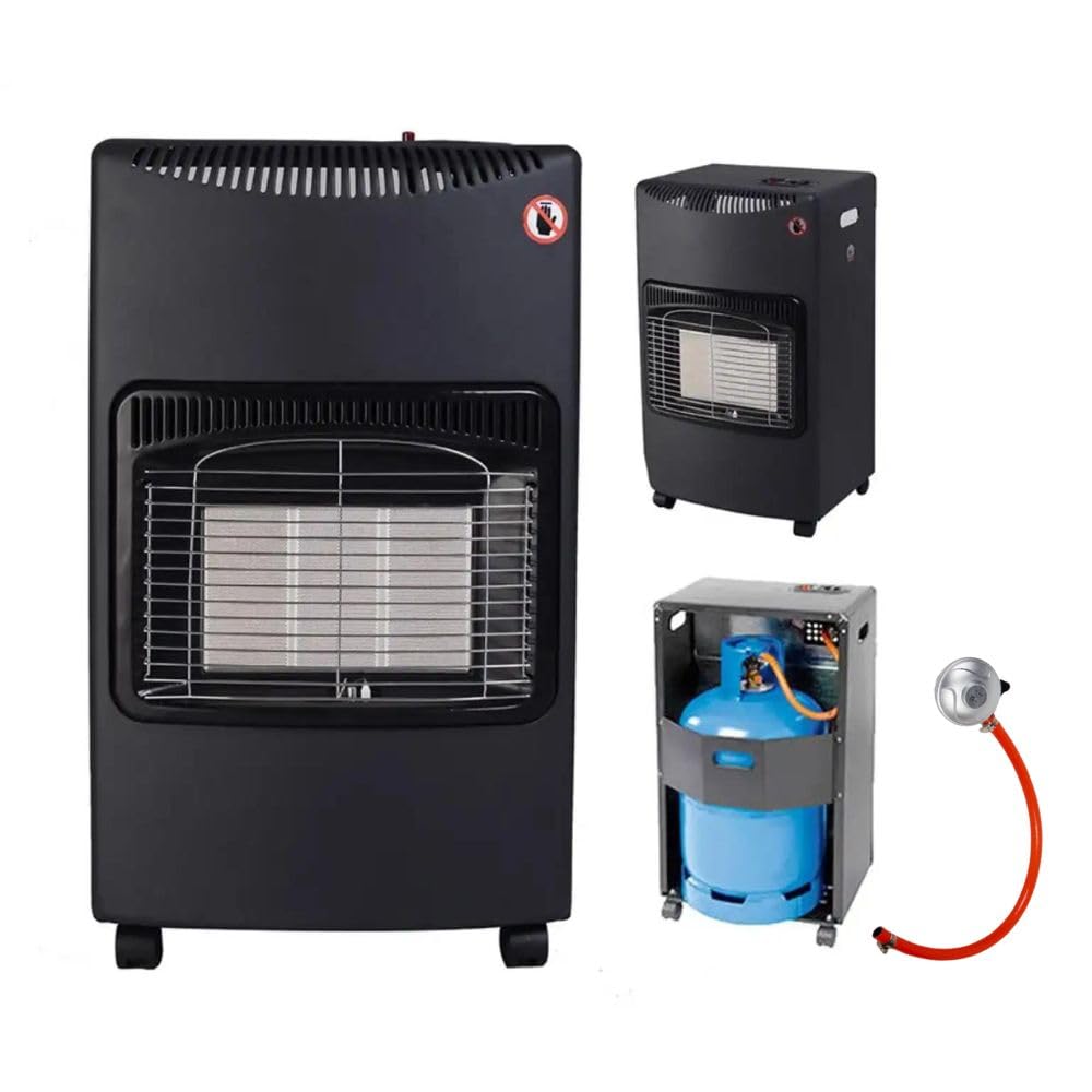 Portable Calor Gas Heater with Infrared Ceramic Burner – 4200W, 3 Power Settings (1500W/2750W/4200W), Oxygen Depletion Sensor, Flame Failure Protection, Tip-Over Switch & Foldable Base for Easy Storag