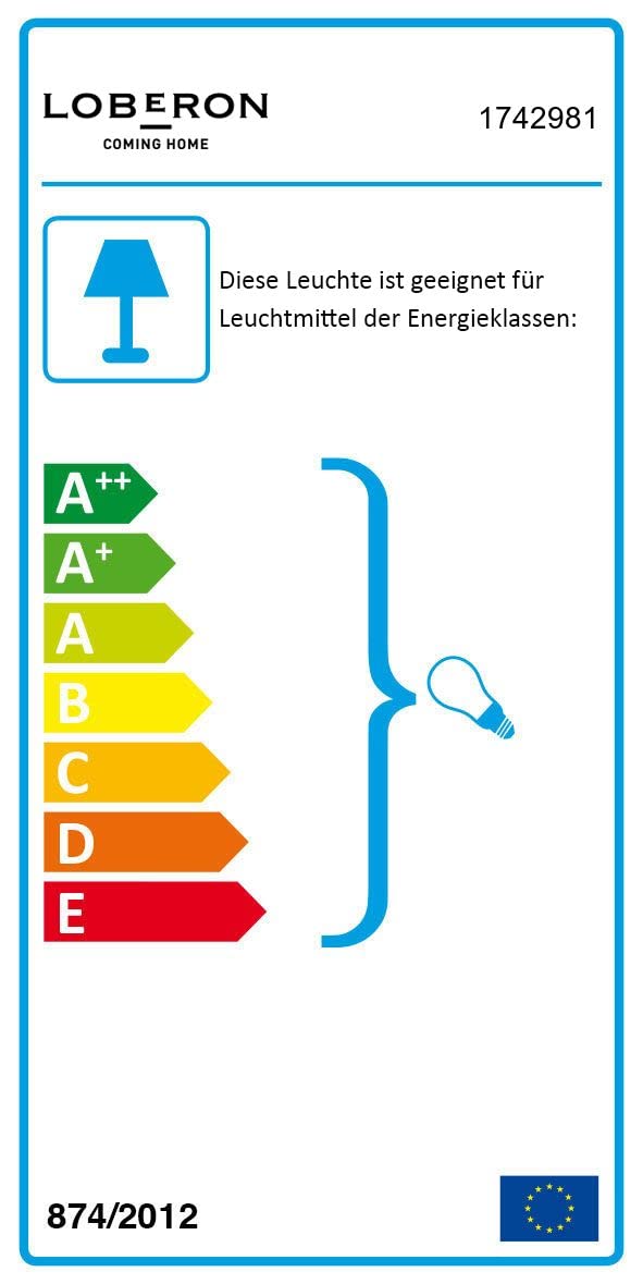 Loberon Tischlampe Fenis - creme/grün