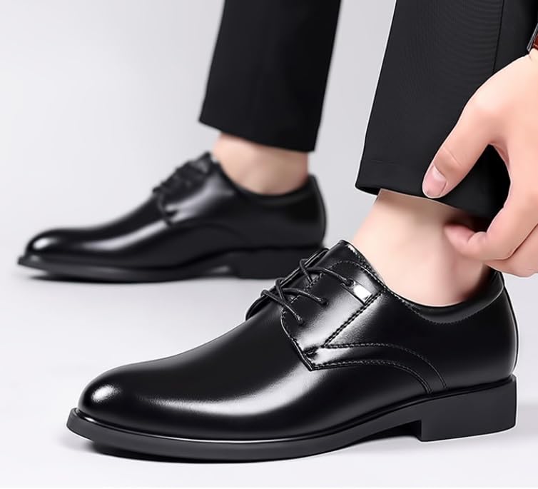 Mens Oxford Shirts Lace-up Leather Monk Strap Loafers Shoes Classic Formal Tuxedo Shoes2