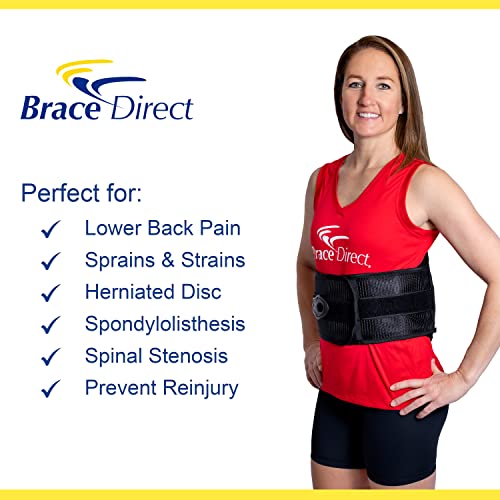 Brace Direct Contoured LSO Back Brace with Adjustable Lumbar Support- For Lower Back Pain, Strain, Herniated Disc, Spinal Stenosis, and Post Surgical- Men and Women - Thumbnail 3