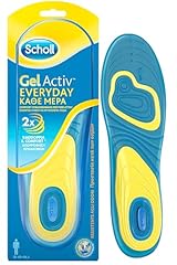 Scholl Solette Gel Activ Everyday, Solette per Scarpe ad Uso Quotidiano per Uomo con Tecnologia Antiodore, Garantiscono Ammortizzazione e Assorbimento degli Urti, Misura 40-46.5, Confezione da 1 Paio