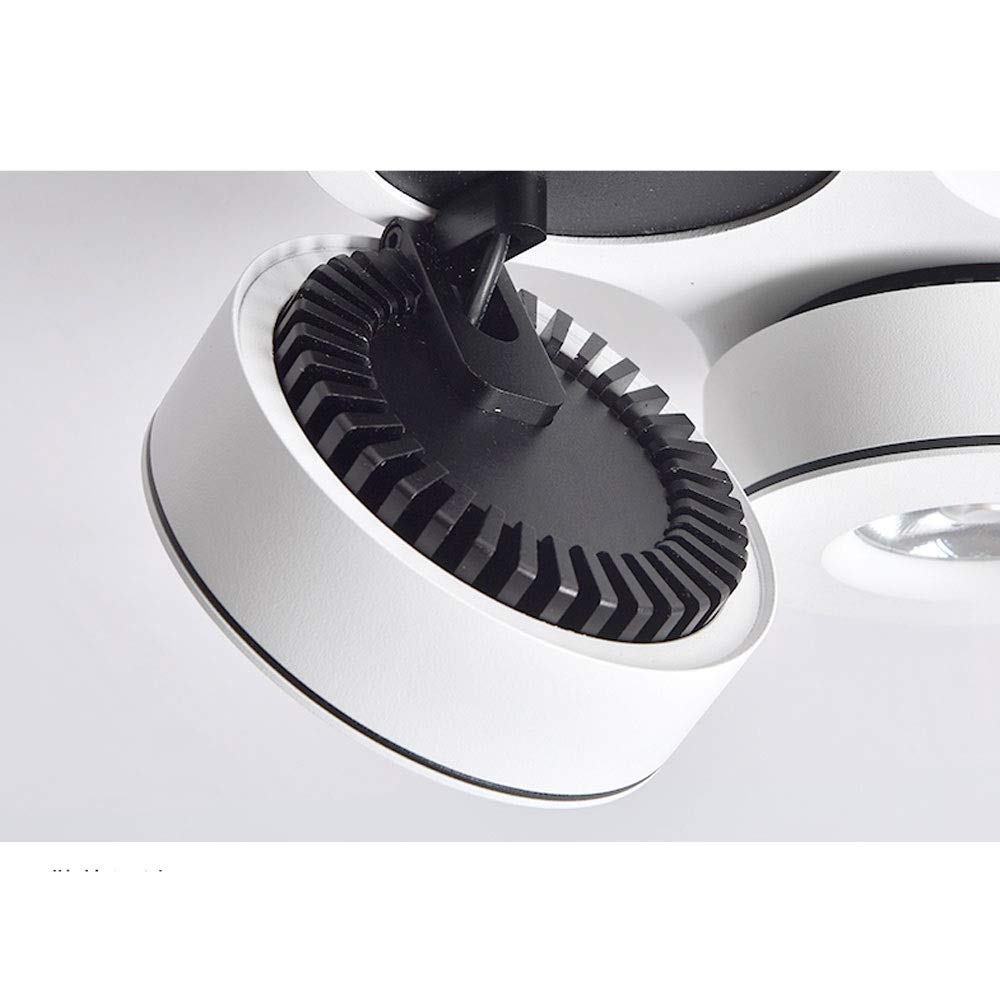 Faretti Da Incasso Nordici Super Luminosi A Doppia Testa Da 12W Cob, Senza Strobo, A Risparmio Energetico, Orientabili A 220°, Per Soffitto, Illuminazione Commerciale, Co,White-Warm light3000k