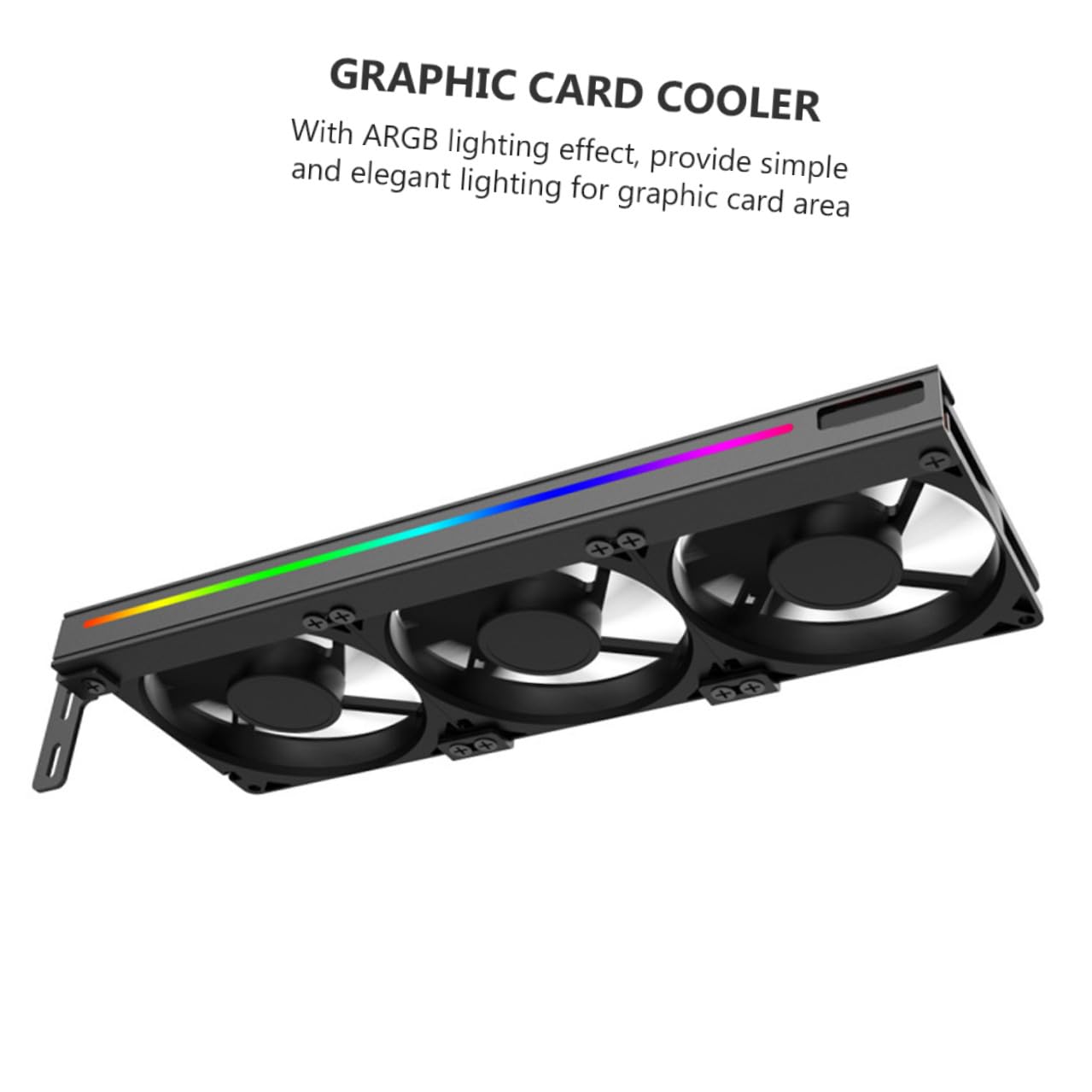 NOLITOY Video Card Cooling Fan with Argb Lighting 5v Silent Graphics Card Cooler for Desktop Computer Auxiliary Cooler