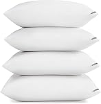 Oreillers Hôtel de luxe pour dormir 4 Pack, oreillers de lit Taille standard Ensemble de 4,Remplissage alternatif en bas,Pilons pour le dos, l'estomac ou les couches latérales
