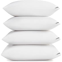 Queen Size Pillows 4 Pack, Soft Firm Support for Side Back Stomach Sleepers