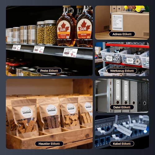 NIIMBOT B1 Pro Etikettendrucker mit Größeres Etiketten, 300 DPI HD Etikettiergerät, Fotodrucker für Fotos, Logo, Wörter, für Zuhause, Büro oder Geschäft, Blau