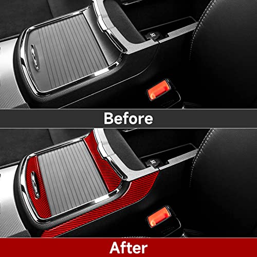 Image of Car Cup Holder Decor Cover Decals for 2011-2014 Chrysler 300 / 300C / 300S / Limited /Base Accessories Carbon Fiber Interior Stickers