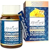 Curcuma con Pimienta Negra - Cúrcuma Estado Puro 10000mg, Tres Tipos de Curcumina, 25x Veces Más Concentrada, Antiinflamatorio Natural, 80 Cápsulas Tongil (Paquete de 1)