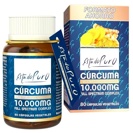 Curcuma con Pimienta Negra - Cúrcuma Estado Puro 10000mg, Tres Tipos de Curcumina, 25x Veces Más Concentrada, Antiinflamatorio Natural, 80 Cápsulas de Cúrcuma Tongil