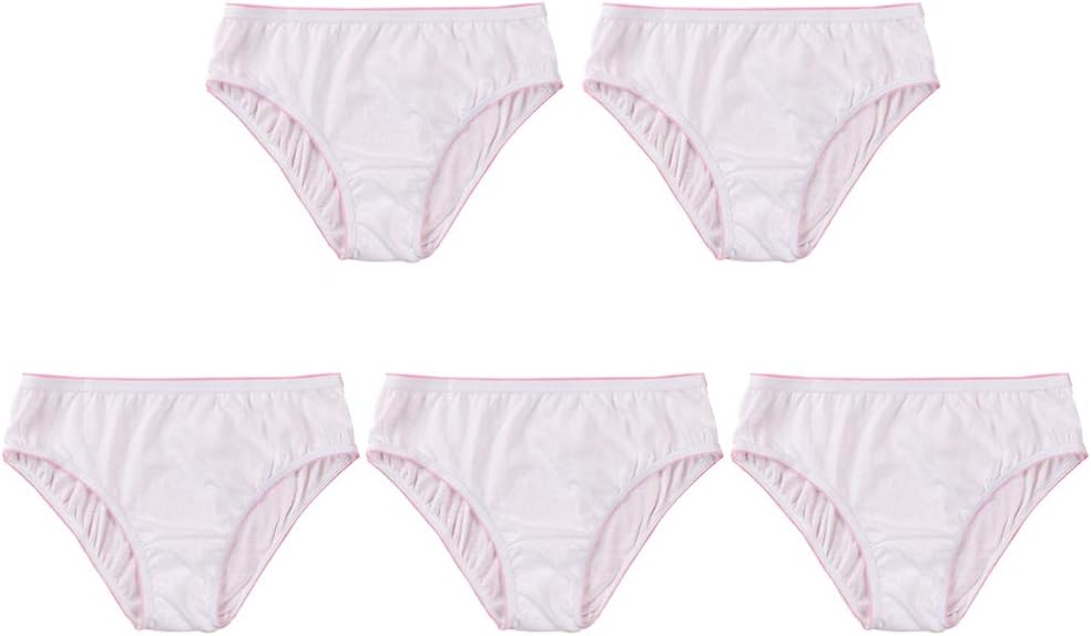 EXCEART 5pcs Womens Disposable Cotton Underwear Travel Panties High Cut Briefs Postpartum Underwear - Size M