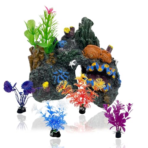 PINVNBY Coral Reef Decor Resin Set