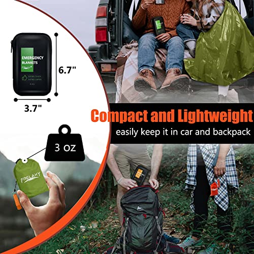 Frelaxy Emergency Blanket 2-Pack/4-Pack, Extra-Thick Extra-Large Space Blankets with Whistles, Storage Pouchs, and EVA case, 83" x 60" - Image 6