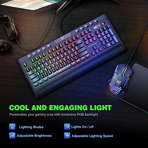Gaming Headphone G21 Plus Cw902 USB Keyboard and Mouse Combo Set Designed for Games with LED Lights 2 51abm86l0BL