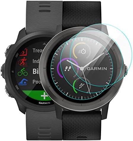 KIMILAR 3-Pack Screen Protector compatible with Garmin Vivoactive 3 / Forerunner 245/245 Music (Not for Vivoactive 3 Music), Tempered Glass Screen Protector for Vivoactive 3, Forerunner 245/245 Music