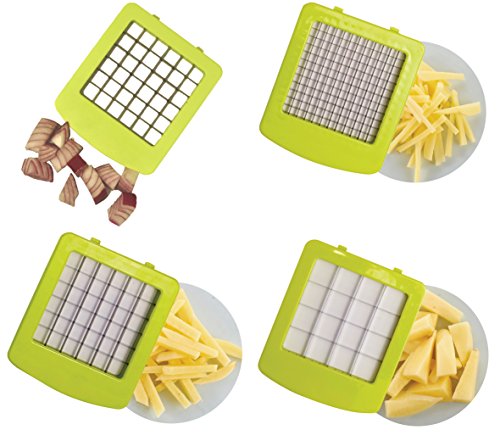 Brieftons QuickPush Food Chopper: Strongest & 200% More Container Capacity, 30% Heavier Duty, Onion Chopper, Kitchen Vegetable Dicer, Fruit and Cheese Cutter, with 3 Dicing Blades & Keep-Fresh Lid - Thumbnail 4