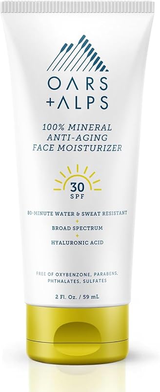 Oars + Alps Hidratante facial com FPS 30 e filtros minerais, 60 mL