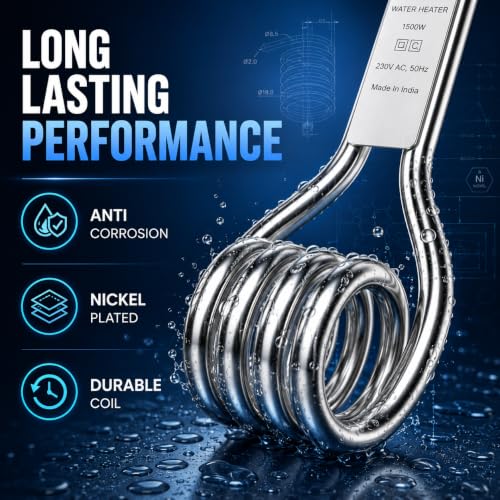Image of HashWOW 1500W Immersion Water Heater Rod for Bucket, ISI Certified