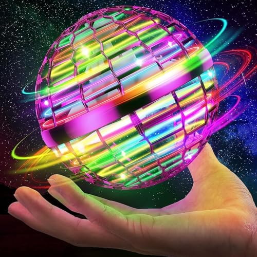 Image of Drumstone TopRated 𝟏𝟓𝐘𝐫 𝐖𝐚𝐫𝐫𝐚𝐧𝐭𝐲 Flying Orb Ball Toy for Kids - Hand-Controlled Boomerang Spinner with RGB LED Lights, USB Rechargeable & Lightweight Design for Indoor Fun