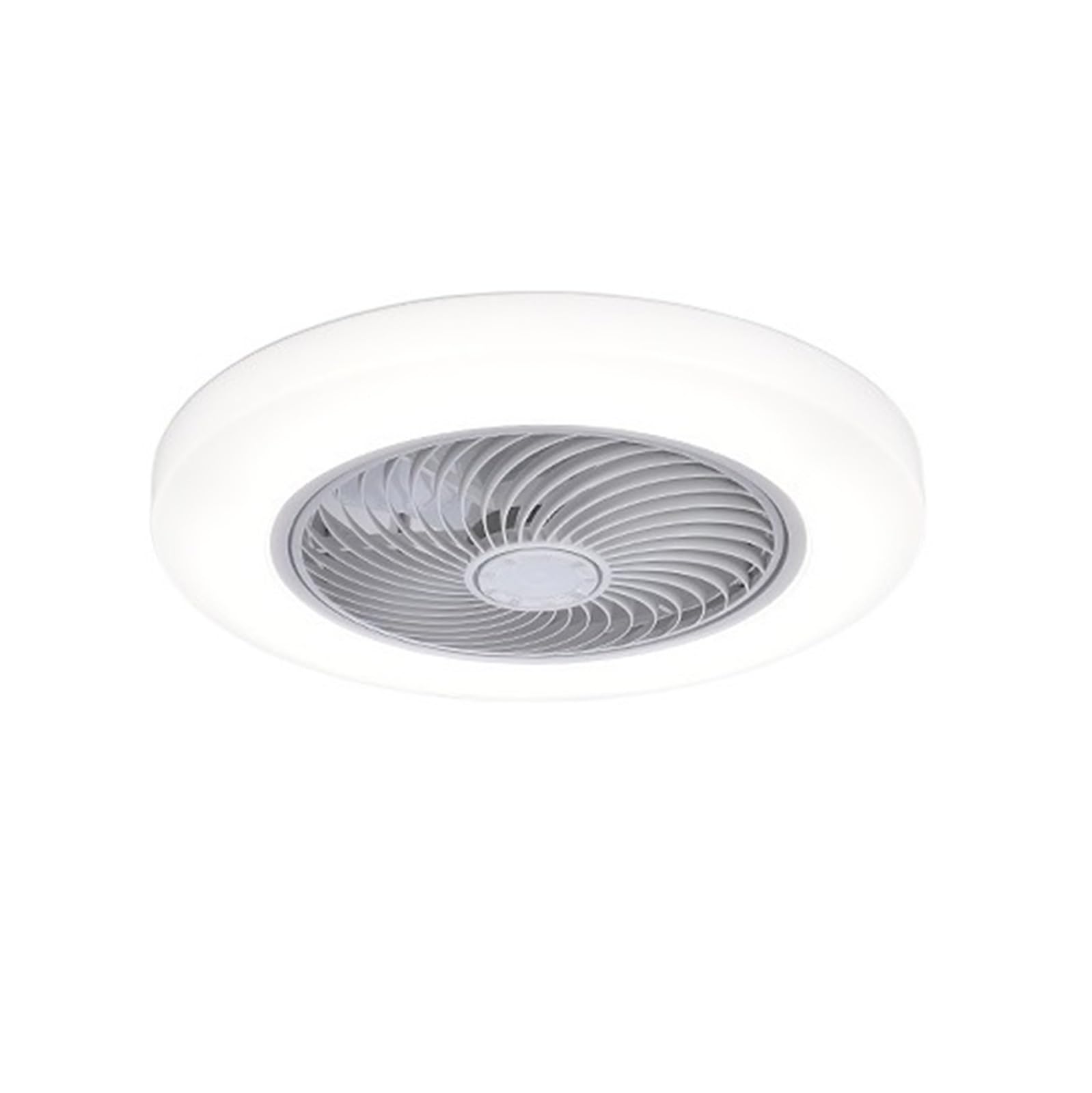 TRDEWR Remote Control Ceiling Fan Lights Bedroom Ventilator Lamp Bladeless Fans Air Invisible Blades Retractable Silent Kids Room Light Good Light and Shadow Effects(White,Remote dimmable)
