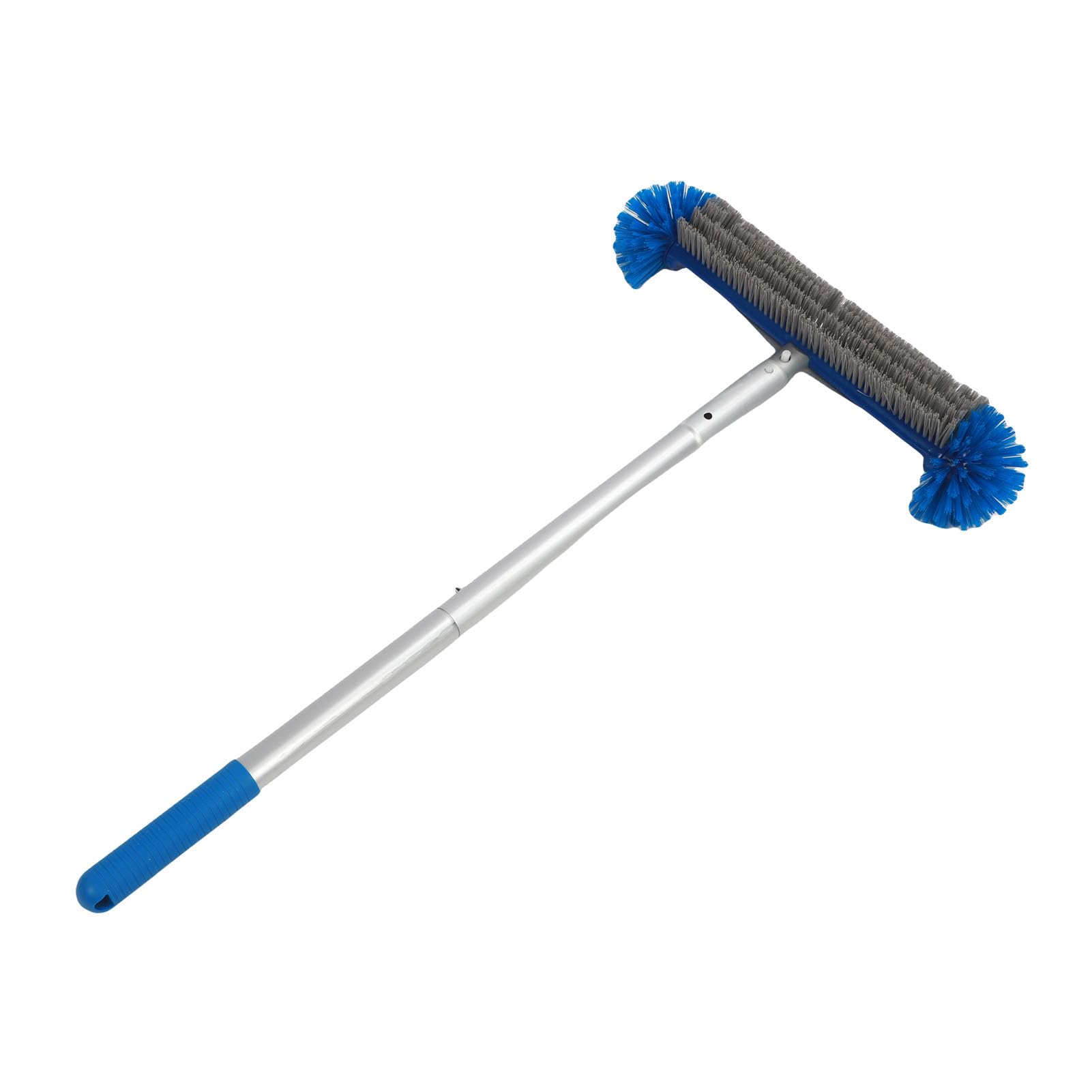 Sorandy Set di Strumenti per la Pulizia della Piscina con Spazzola a 8 Poli Estensione Lunga Regolabile Testa Rotante a 360°, Spazzola per Piscina Resistente Efficiente Rimuove i Detriti per Pareti