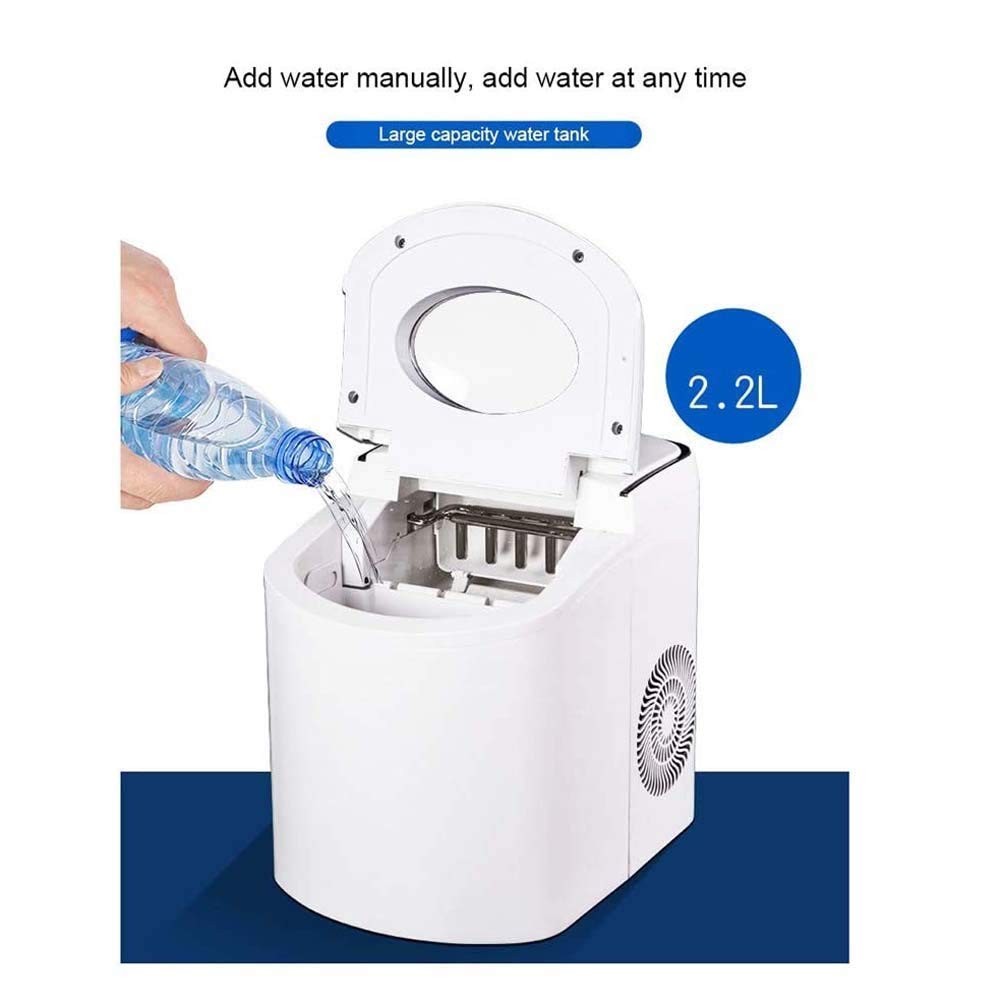 Ice Maker,Home Commercial Ice Cube Makers Automatic Ice Maker Machine Mini Bullet Round Ice Cube Block Making Machine for Bar Milk Tea Shop