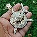 BLINGFACTORY Hip Hop Gold Plated Iced Large Shark Pendant & 16mm 18