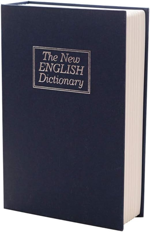 Book Safe Box Dictionary Diversion Lock Box Key Lock Safe Secret Hidden