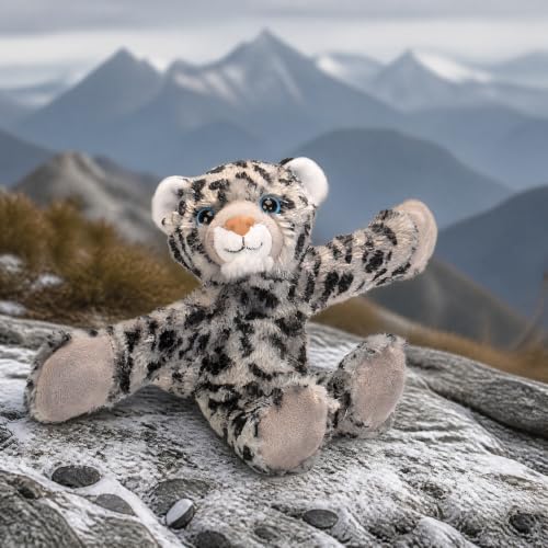 Wild Republic Huggers Schnapparmband Kuscheltier, Plüschtier, Schneeleopard 20 cm, 8" – Ansicht 2