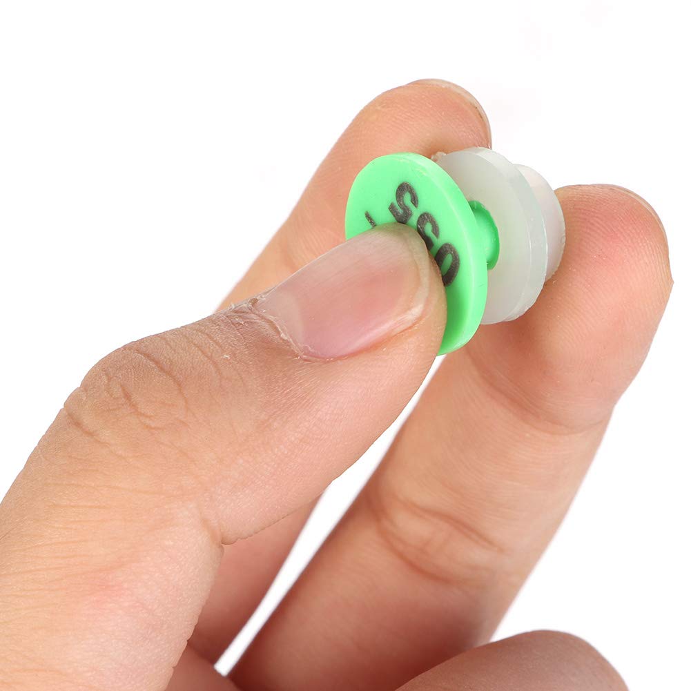 100 pezzi di etichette auricolari in plastica per bestiame, etichetta con marcatore di etichette animali per pecora di capra di cane volpe di coniglio(verde)