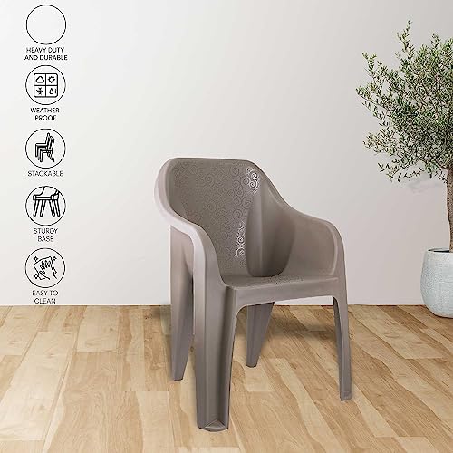 Image of Cello Dynamo Chair (Grey) | Strong and Durable | Easy to Clean | Chair for Living Room, Bed Room, Kitchen, Office Room, Outdoor | 3 Years Warranty