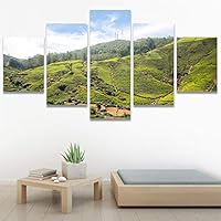 SIGNWIN 5 Panel Canvas Wall Art Greenlands for Home Decorations Ready to Hang - 60