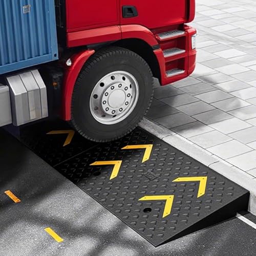 Black Rubber Curb Pads son adecuadas para escalones y entradas de vehículos, proporcionando superficies antideslizantes y resistentes al desgaste (100 x 25 x 9 cm) miniatura 3