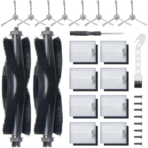 Replacement Parts Kit For Eufy X9 Pro Robot Vacuum - Main Brush, Side Brushes, HEPA Filters, Mop Pads