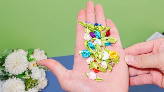 Amazon.com: 500 Pcs Multicolor Mini Rose Flowers Satin Ribbon for