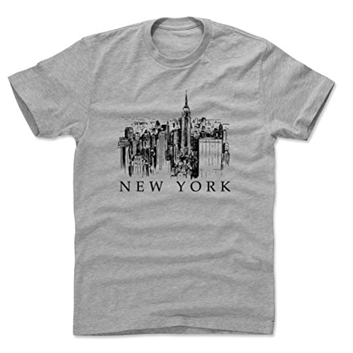 New York Shirt (Cotton, X-Large, Heather Gray) - New York City Drawing New York Shirt (Cotton, X-Large, Heather Gray) - New York City Drawing