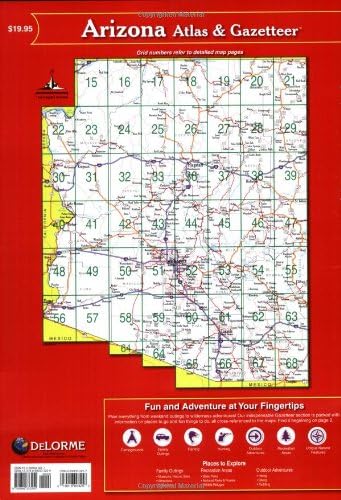 garmin delorme atlas gazetteer paper maps arizona aa 000005 000