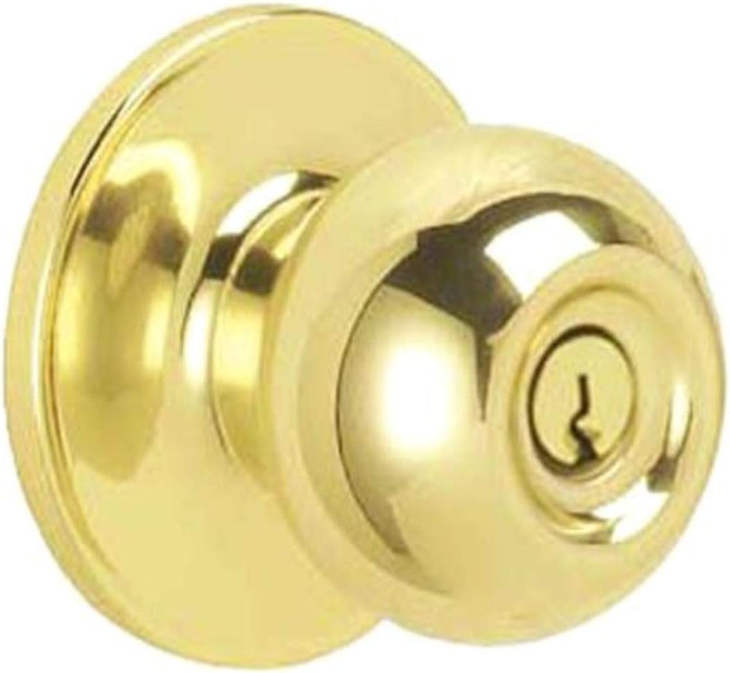 J-Series by Schlage Corona Door Knob with Standard Trim, Keyed Entry Lock, Aged Bronze, J54 CNA 716