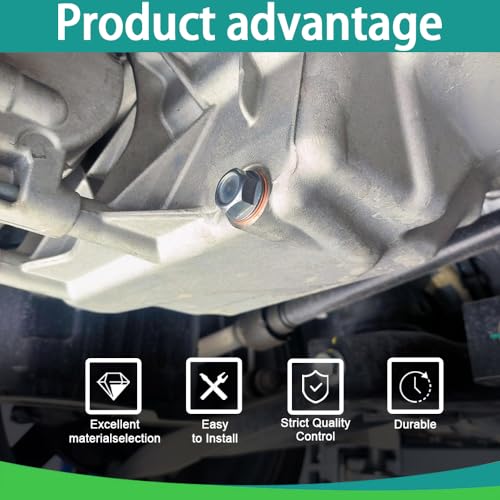 Image of 12PCS Differential Transfer Case Crush Washer Gasket Kit, Drain Plug Gasket, Oil Pan Drain Plug Washers Compatible with Toyota Lexus, Replaces OEM#9043024003, 1215710010, 90430A0003