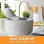 EZAHK-Stone-Mortar-and-Pestle-Set-for-SpicesMasher-Khalbatta-Kharal-Mixer-Natural-Traditional-Grinder-and-Musal-Well-Design-for-Kitchen-Home-Herb-85-in-Kitchen-Tools