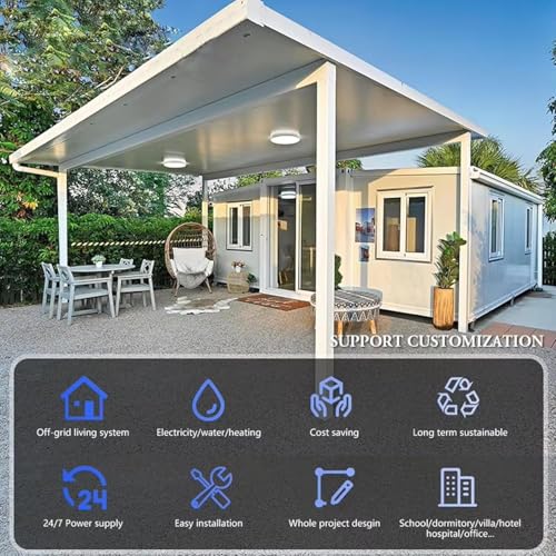 Modern Prefabricated Portable 40ft Foldable Expandable Container Houses to Live In for Adults Prefab Mobile Tiny Homes for Sale with 2 3 Bedrooms 1 Fully Equipped Bathroom Kitchen, Mobile Modular Home - Image 4